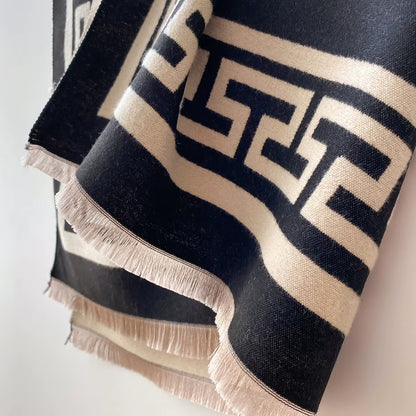 Châle Pashmina Tissage Géométrique Jacquard - MIRELA