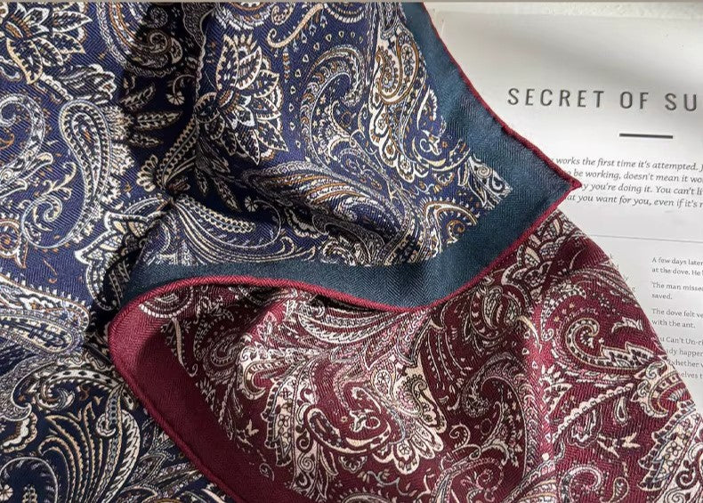 Foulard Laine et Soie 70x70cm - IVANA Orange