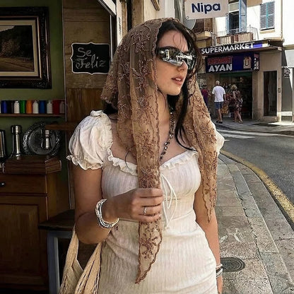 Foulard de Tete Femme Brodé - LEA 1