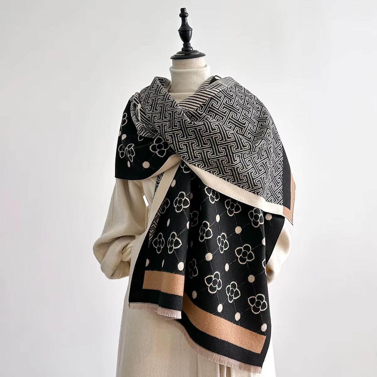Chale Femme Pashmina Double Face - NIKKI 1