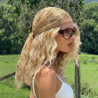 Foulard de Tete Femme Brodé - LEA 1