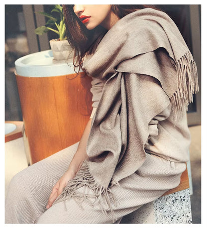 Pashmina Femme 100% Laine Supérieure 200x70cm - KARINA 2
