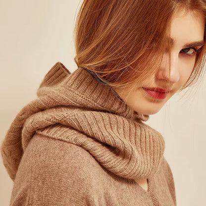 Snood Capuche Femme 100% Laine - SHY
