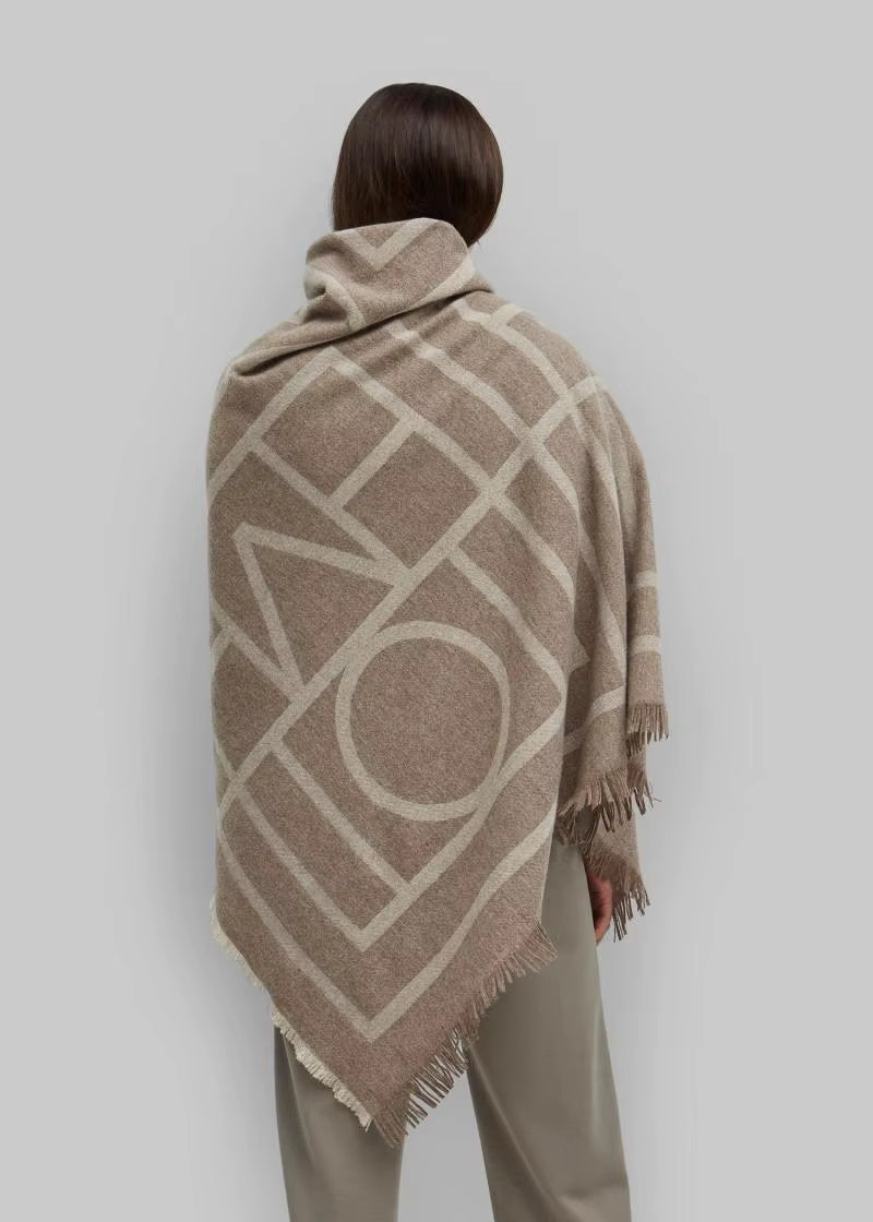 Pashmina Motifs Géométriques Cachemire Laine - SARAH