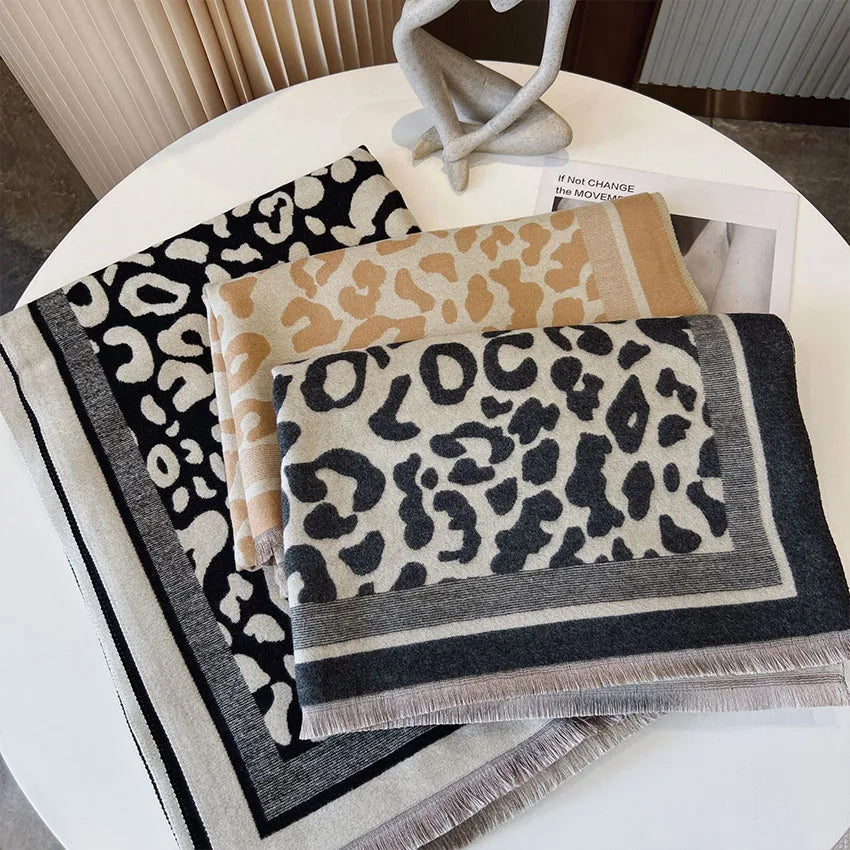 Châle Femme style Pashmina Léopard - KIMMY