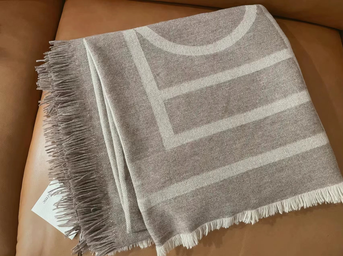 Pashmina Motifs Géométriques Cachemire Laine - SARAH