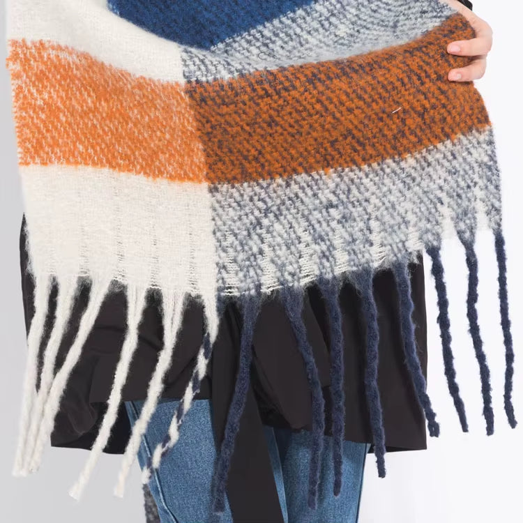 Grosse Echarpe Femme a Franges 200x45cm - NINA 2