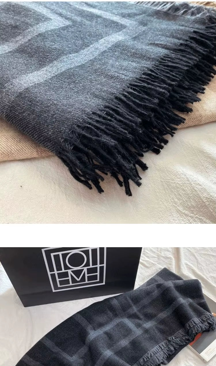 Pashmina Motifs Géométriques Cachemire Laine - SARAH