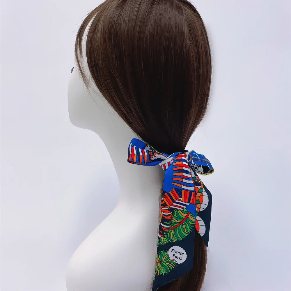 Foulard Sac a Main 86x5cm - BAG Bleu 4