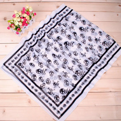 Foulard Tete de Mort Femme 150x50cm - SKULLY