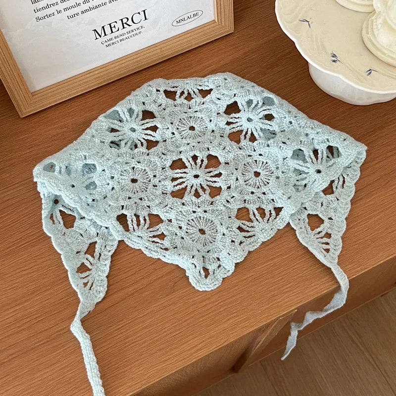 Foulard Triangle Broderie Floral - SAMMY