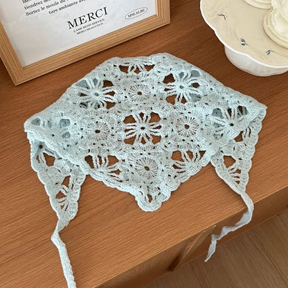 Foulard Triangle Broderie Floral - SAMMY