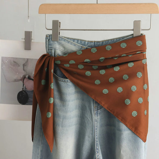 Foulard Triangle Femme Grand Format 140x65x65cm - JACKY Terracotta