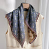 Foulard Laine et Soie 70x70cm - IVANA Gris 3