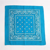 Foulard Bandana Coton Motif Paisley 55x55cm Turquoise