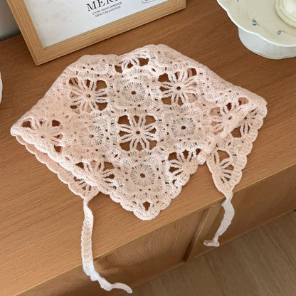 Foulard Triangle Broderie Floral - SAMMY