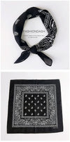 Foulard Femme Noir 55x55 Bandana