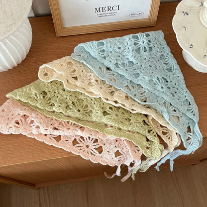 Foulard Triangle Broderie Floral - SAMMY