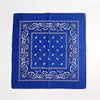 Foulard Bandana Coton Motif Paisley 55x55cm Bleu Roi