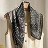 Foulard Laine et Soie 70x70cm - IVANA Noir