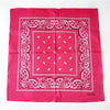 Foulard Bandana Coton Motif Paisley 55x55cm Fuchsia