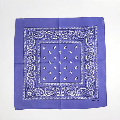 Foulard Bandana Coton Motif Paisley 55x55cm Lavande