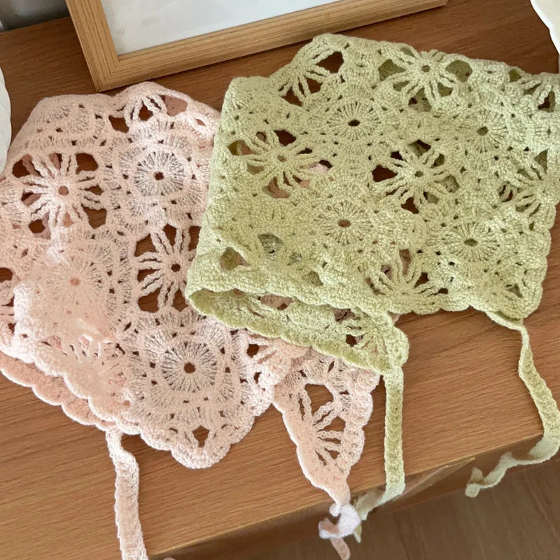 Foulard Triangle Broderie Floral - SAMMY
