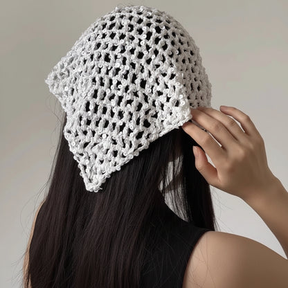 Foulard Triangle Crochet incrustation Paillettes - UMA