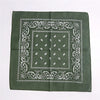 Foulard Bandana Coton Motif Paisley 55x55cm Vert Bouteille