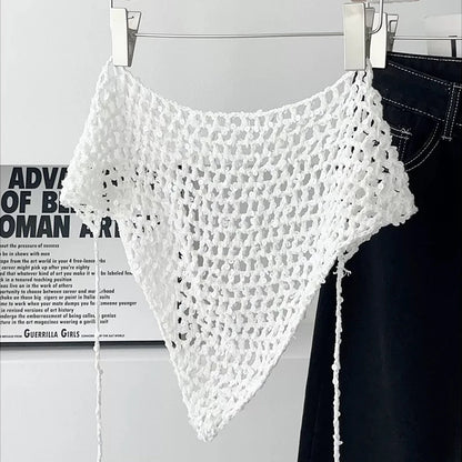 Foulard Triangle Crochet incrustation Paillettes - UMA