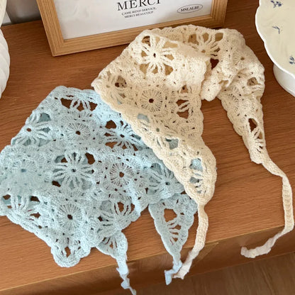 Foulard Triangle Broderie Floral - SAMMY