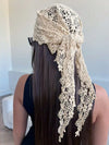 Foulard en Dentelle Beige Crochet - YAEL