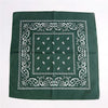 Foulard Bandana Coton Motif Paisley 55x55cm Vert Sapin