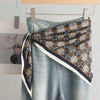 Foulard Triangle Femme Grand Format 140x65x65cm - JACKY Marron 2