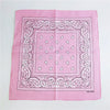 Foulard Bandana Coton Motif Paisley 55x55cm Rose