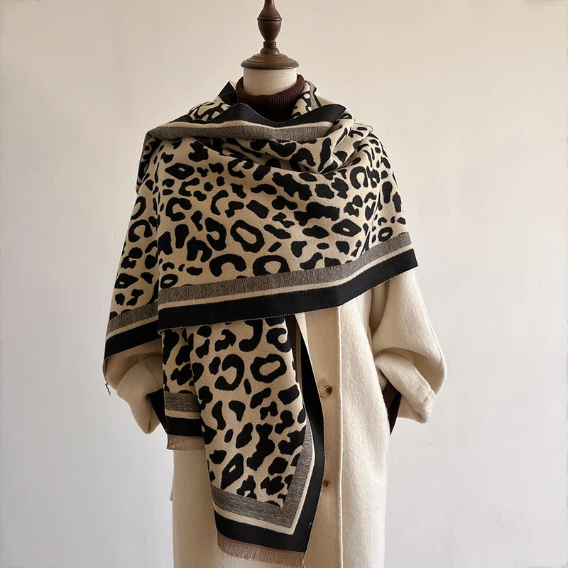 Châle Femme style Pashmina Léopard KIMMY