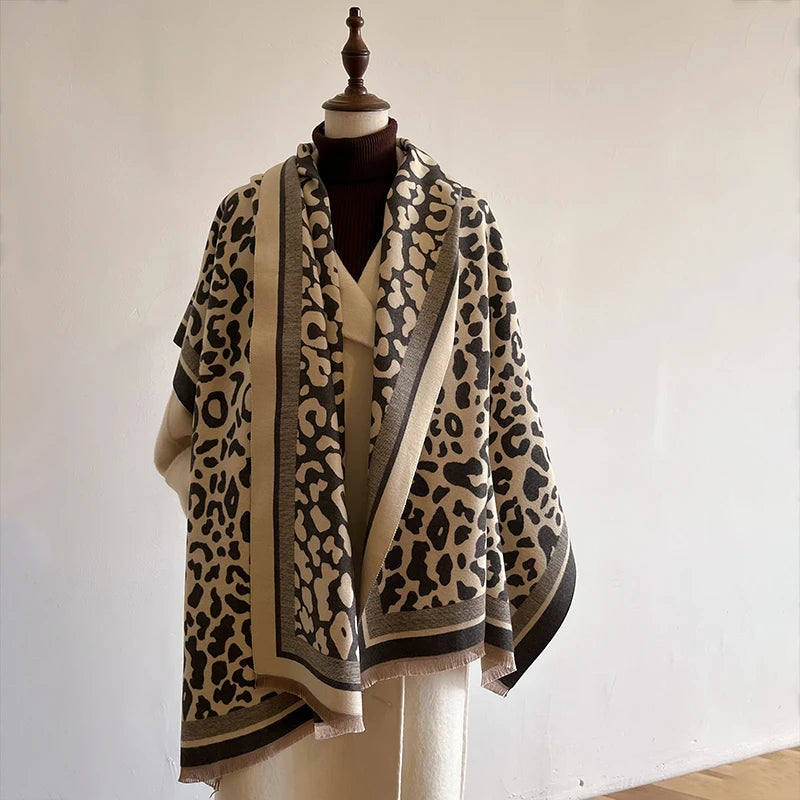 Châle Femme style Pashmina Léopard KIMMY