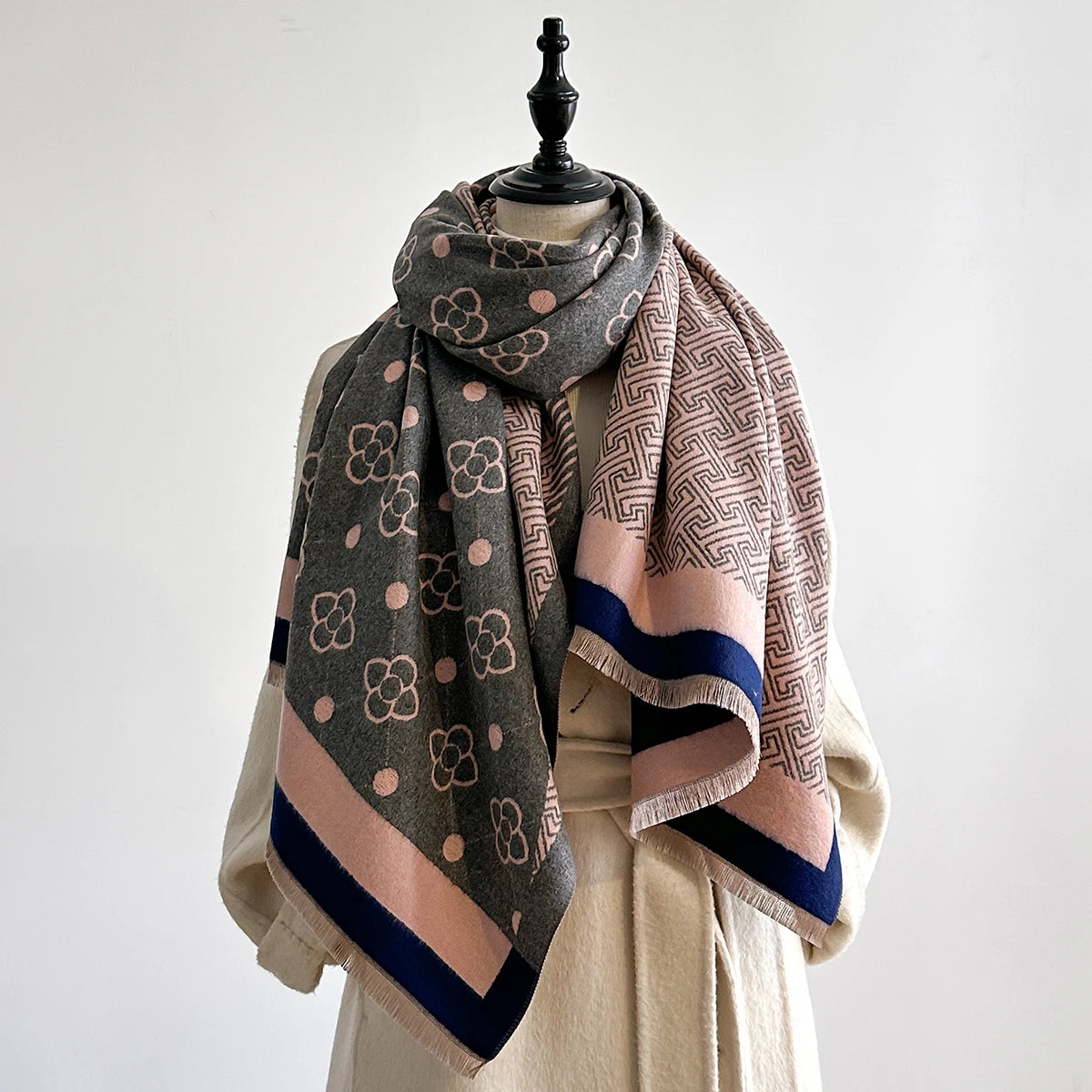 Chale Femme Pashmina Double Face NIKKI