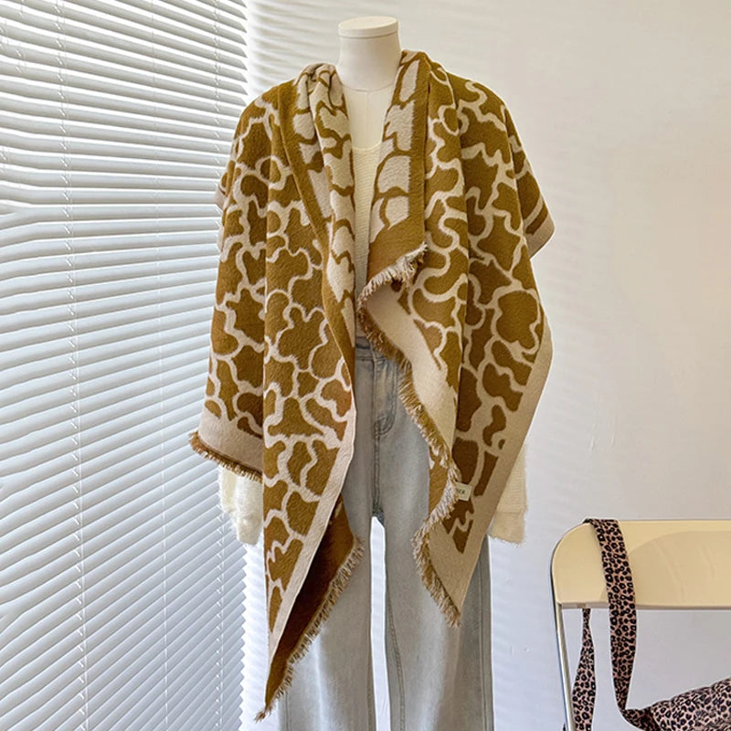 Châle Pashmina motif Léopard ELLA