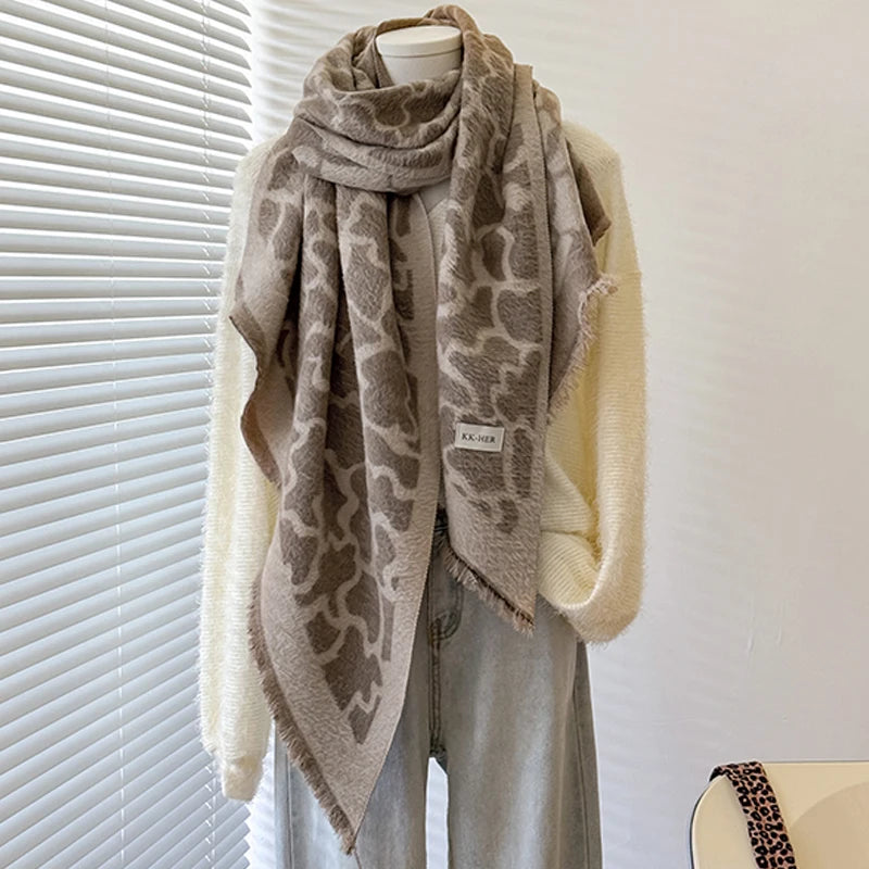 Châle Pashmina motif Léopard ELLA