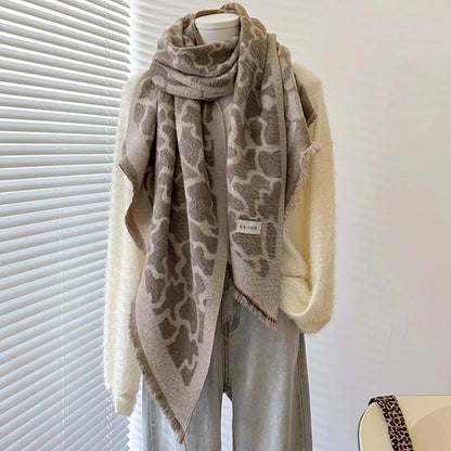Châle Pashmina motif Léopard ELLA