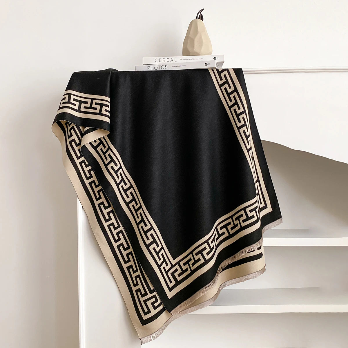 Châle Pashmina Tissage Géométrique Jacquard MIRELA