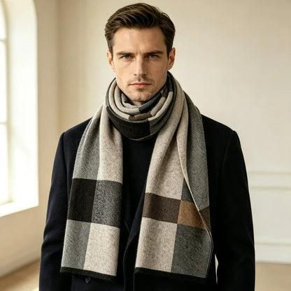 Echarpe Homme Tricot 100% Laine Supérieure - MATT