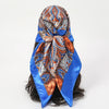 foulard 90x90cm satin bleu 2 maggy 1