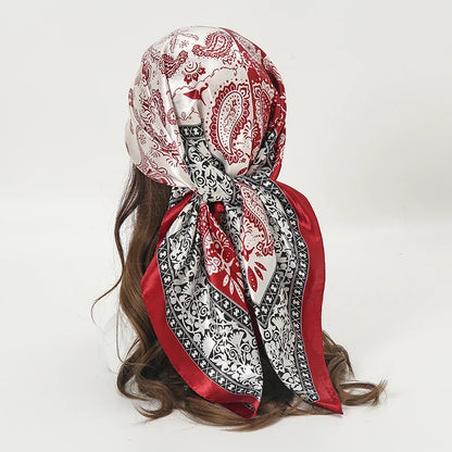 Foulard 90x90cm Satin Rose 2 - MAGGY