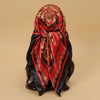 foulard 90x90cm satin rouge maggy 1
