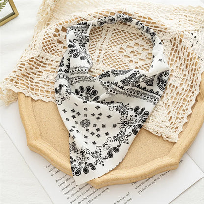 Foulard Cheveux avec Elastique Blanc 4 - LUNA
