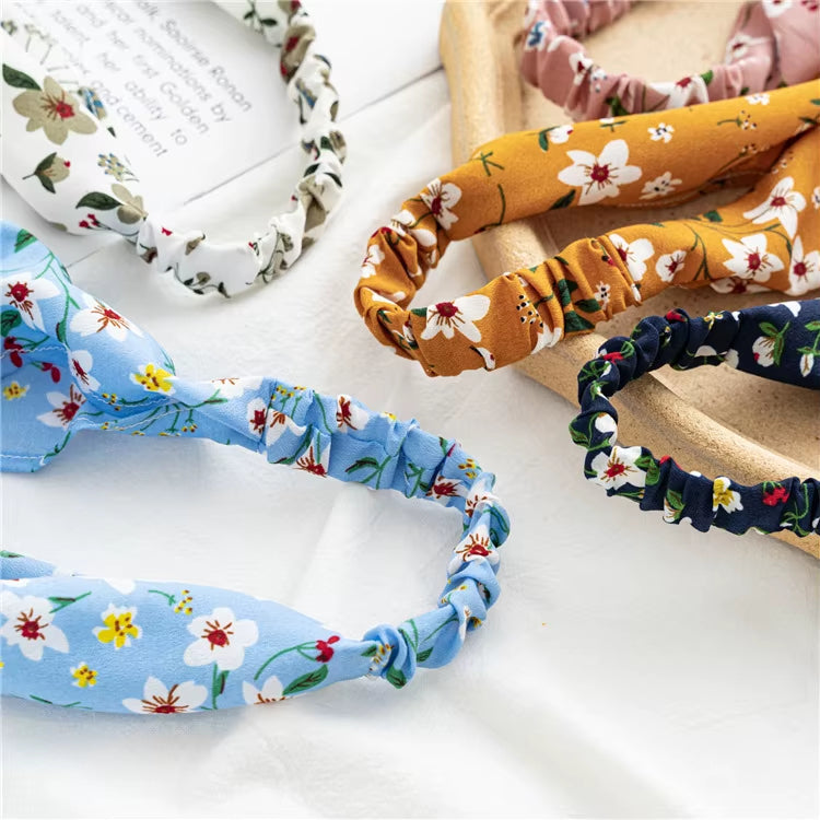 Foulard Cheveux avec Elastique Bleu Marine 2 - LUNA - detail