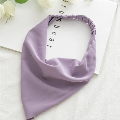 Foulard Cheveux avec Elastique Lilas - LUNA
