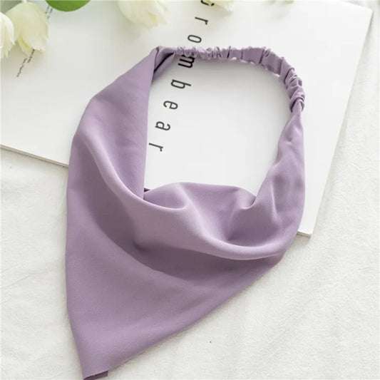Foulard Cheveux avec Elastique Lilas - LUNA